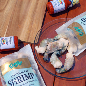 Frozen Raw 6-8 Jumbo Shrimp - 2 lb. Bag Fisherman's Market Seafood Outlet