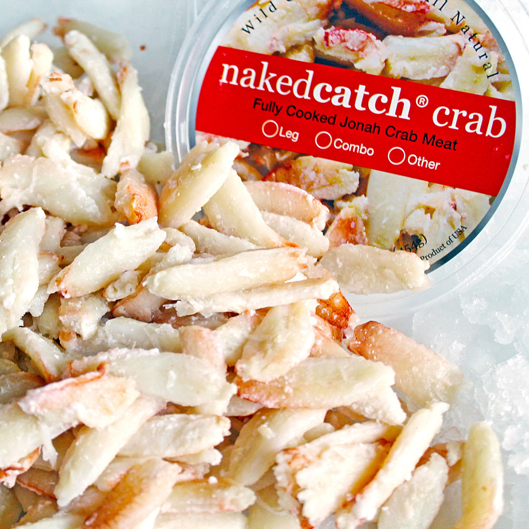 NakedCatch Frozen Jonah Crab Leg Meat - 1 lb Fisherman's Market Seafood Outlet